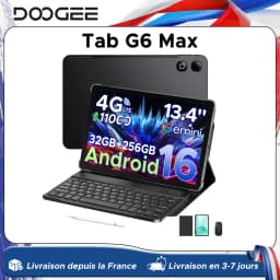 DOOGEE Tab G6 Max Tablet Android 16 32GB+256GB 13.4'' 90Hz Display 11000mAh Battery 7.7mm Ultra-thin UNISOC T7280 Widevine L1