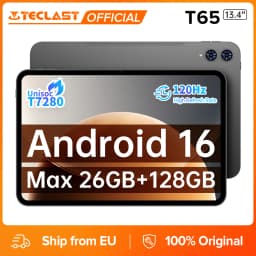 Teclast T65 Android 16 Tablet 13.4 inch 120Hz Max. 26GB RAM 128GB ROM 1920x1200 Unisoc T7280 8 Core 8000mAh 4G LTE GPS