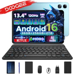 DOOGEE U13 Pro 2 in 1 Tablet PC 13.4" 120Hz Display Android 16 11000mAh Battery 36GB RAM(6+30) 256GB ROM Gemini AI Netflix Widevine L1 Supports Smart Pad