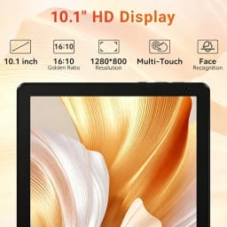 Android13 Tablet,Quad Core,6GB (2GB+4GB Expand) RAM+32GB Storage,1TB Expansion,WiFi,2MP+8MP Camera,6000mAh Battery,10.1" Screen