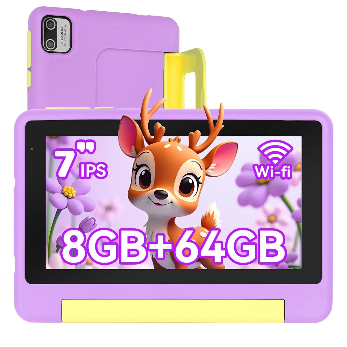 KT1018 7 Inch Android 13 Tablet PC Quad‑Core CPU 8GB(2GB+6GB Expand RAM) 64GB EMMC Storage US Local Warehouse In Stock