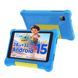 BUFO KB09 7 Inch Kids Tablet Android 15 Go 24(3+21)GB+32GB Widevine L1 WiFi6 BT5.4 1TB Expandable Children Learning Tablet PC With Shockproof Silicone Case