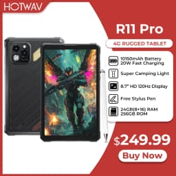 HOTWAV R11 Pro Rugged Tablet 10150mAh Massive Battery Android 16 Pad 8.7'' HD 120Hz 8GB 256GB Tablet PC With Stylus Pen