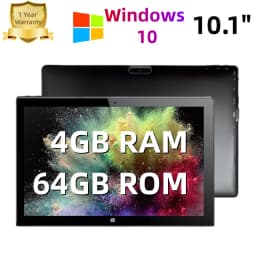 New 4GB RAM 64GB ROM 10.1 Inch Windows 10 Tablet PC 64Bits Intel Atom X5-Z8300 Quad Cord Dual Cameras 1280*800 IPS HDMI-Port
