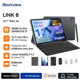 Blackview Link 8 Tablet PC 12.7 Inches 2K Display, Tablet with Wireless Keyboard and Mouse, 90Hz Gaming Android 15 Tablets, 36GB + 256GB