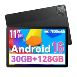 10.95‑Inch Slim Android16 Tablet with Gemini AI,30GB(3+27GB Virtual)RAM 128GB ROM 1TB Expandable, Widevine L1 1920*1200 Display,7800mAh Long Standby Battery,5MP+8MP Dual Cameras Five‑Core Tablet for Streaming Work Study Gaming