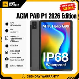 AGM PAD P1 2026 Edition 10.36" FHD+ Waterproof Android Tablet 8GB+256GB Helio G99 7000mAh Includes Free Drop-Proof Case