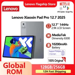 Global Rom Lenovo Xiaoxin Pad Pro 12.7 2025 MediaTek Dimensity 8300 128GB 256GB ROM 144Hz Screen 13MP 10200mAh Android Tablet PC