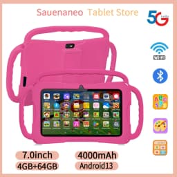 Sauenaneo New 7-inch Tablet Android 13 4000mAh 4GB RAM 64GB ROM Children's Learning Children's Tablet Mini Tablet