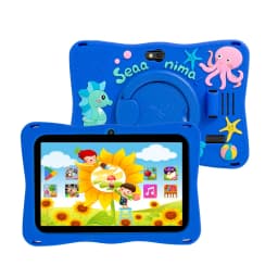 BDF Tablet for Kids 7 Inch Android 11 System 32 GB WiFi Bluetooth Dual Camera Educational Software Installed with Proof Case