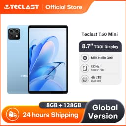 Teclast T50 Mini 8.7" Display 120Hz MTK Helio G99 8GB RAM (+12GB Virtual) 128GB ROM Android15 Tablets 4G Dual SIM Global Version