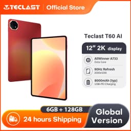 Teclast T60 AI Tablet 12" 90Hz AllWinner A733 6GB RAM (+10GB Virtual) 128GB ROM 8000mAh Battery 2000x1200 FHD Display Android 15