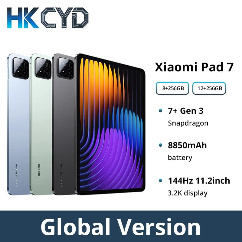 Xiaomi Pad 7 Mi Tablet Global Version Snapdragon 7+ Gen 3 11.2" 3.2K 144Hz Display Adreno GPU 45W Turbo charge 8850mAh