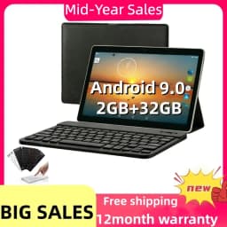 10.1 INCH T10 Android 9.0 Tablet PC 2GB RAM 32GB ROM V9 CPU MT8167 Quad Core Resolution Dual Camera Battery 5000mA