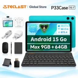 Teclast P33Case 10.1" Tablet Android 15 9GB(3+6GB) RAM 64GB ROM Allwinner A333 P33 Case/Keyboard/Mouse/Stylus/Headphone 6000mAh
