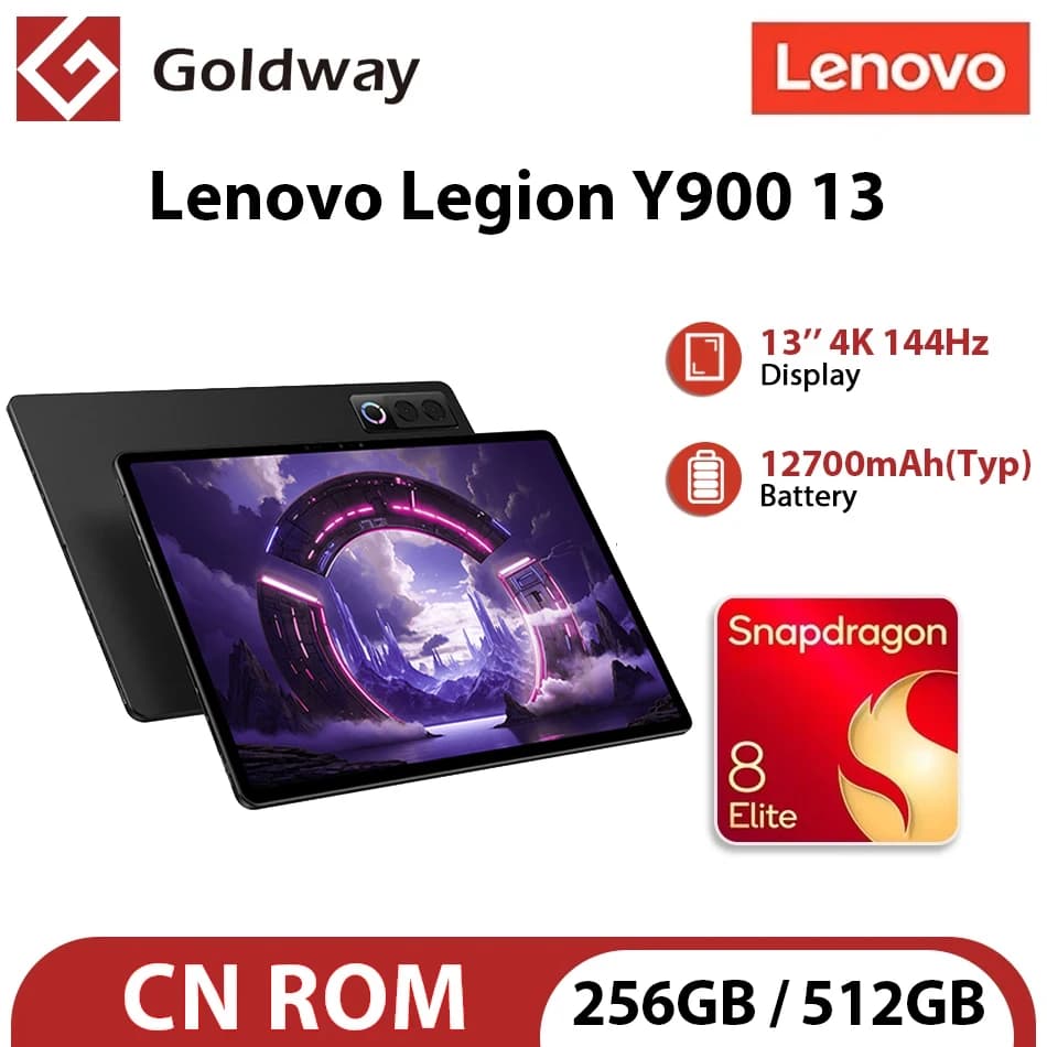 Lenovo Legion Y900 13 Snapdragon 8 Elite Octa Core 256GB 512GB ROM 13'' 144Hz 4K Screen 12700mAh Battery Wifi Tablet TB522FU