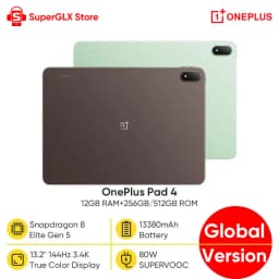 Global Version OnePlus Pad 4 Tablet Snapdragon 8 Elite Gen 5 13.2" 144Hz 3.4K True Color Display 13380mAh Battery Bluetooth 6.0