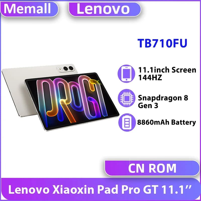 Lenovo Xiaoxin Pad Pro GT 11.1" TB710FU 128GB 256GB ROM 144Hz 3.2K Screen Snapdragon 8 Gen 3 68W Charging 8860mAh Android Tablet