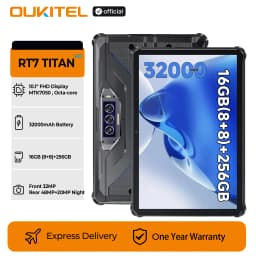 OUKITEL RT7 TITAN 4G Rugged Tablet 32000mAh Battery 24GB+256GB Dimensity 7050 Octa Core IP68/IP69K Waterproof 48MP Night Vision