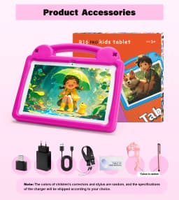 Kids Tablet 10.1inch for Kids 8GB 64GB Toddler with Shockproof Case, Android 15 Tablet with Octa-Core 1TB Expand 5000mAh Battery