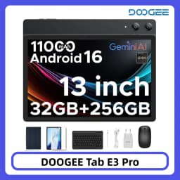 DOOGEE Tab E3 Pro Tablet 32GB+256GB Gemini AI 13'' Display 7.9mm Ultra-thin Helio G100 11000mAh Battery Android 16 Smart Pad