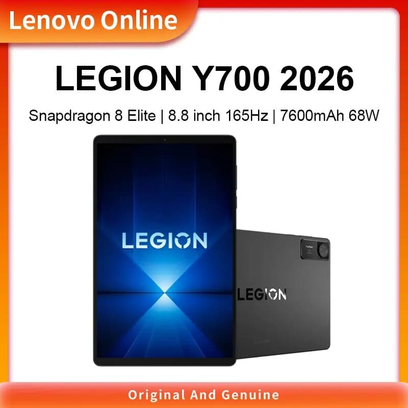 Lenovo Legion Y700 4th Gaming Tablet Snapdragon 8 Elite Copper Vapor Chamber Cooling 16GB RAM + 1TB Ice White 7600mah
