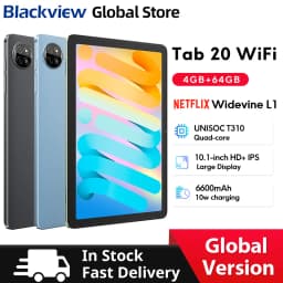 Blackview Tab 20 WIFI Tablets 10.1'' HD+ IPS Display Widevine L1 4GB 64GB Unisoc T310 Android 15 6600mAh 8MP Tablet Pad PC