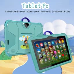 New 7 Inch Cartoon Kids Tablet Learning Education Games Tablets Quad Core 4GB RAM 64GB ROM Dual Cameras Children's Gifts