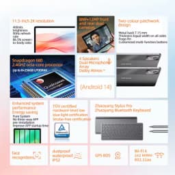 Global Firmware Lenovo K11/Plus Tablet WIFI 11.5" Snapdragon 680 Processor 8+256G /6+128 GPS 8600mAh Android14