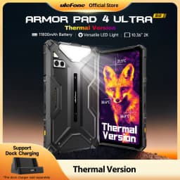 Ulefone Armor Pad 4 Ultra 5G Rugged Tablet Thermal lmaging 11800mAh 10.36" 2K 16GB + 256GB Android 14 LED Light