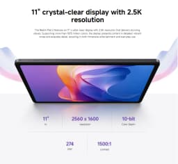 Xiaomi Redmi Pad 2 Wifi, 11 Inches, 90 Hz, Mediatek Helio G100-Ultra, 8Mp Camera, 9000 Mah