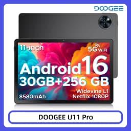 DOOGEE U11 Pro Tablet Android 16 30GB+256GB 11" HD 90Hz Display 8580mAh Battery Unisoc T7200 octa-core 13MP+5MP Widevine L1
