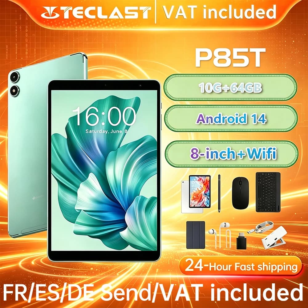 Teclast P85T 2026 Tablet Allwinner A523 8-Core 1.8Ghz 10Gb(4Gb+6Gb) Ram 64Gb Rom 8 Inch 800×1280Ips Wifi5 4g 5000Mah Type-C