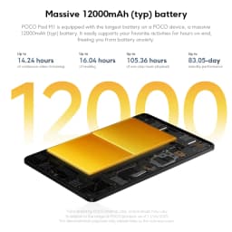 Original POCO Pad M1 Global Version Snapdragon 7s Gen 4 Tablet 12.1" 2.5K 120Hz Display 12000mAh Battery 27W Reverse Charge