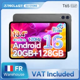 Teclast T65 Android Tablet 16 13.4 "120Hz Screen T7280 Octa-Core Max 20Gb Ram 128Gb Rom (up to 1Tb) 4g Lte 8000Mah Widevine L1