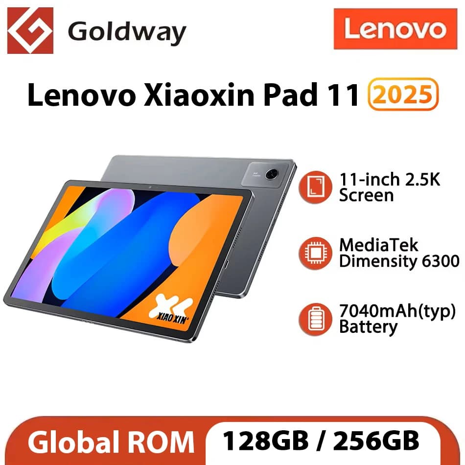 Global Firmware Lenovo Tab Xiaoxin Pad 2025 11'' 6GB / 8GB RAM 128GB ROM MTK Dimensity 6300 7040mAh Wifi Google Play Tablet