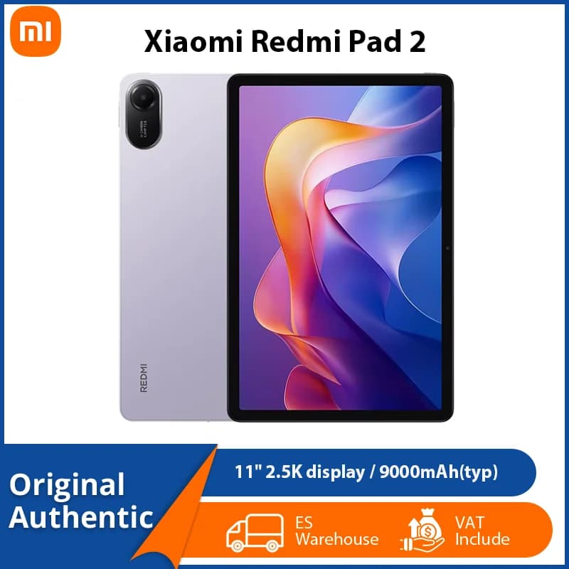 Xiaomi Redmi Pad 2 PC Tablet 9000mAh Battery 11" 2.5K WiFi 90Hz Display Media Tek Helio G100-Ultra Processor Xiaomi HyperOS 2 System