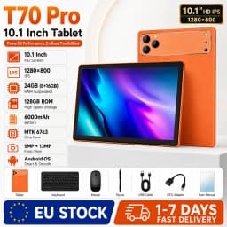KOOMDIGI 10.1 Inch Android 13 Tablet 24GB RAM 128GB ROM MTK6763 Octa Core 4G LTE 5G WiFi IPS 800x1280 HD Display 5000mAh Dual Camera