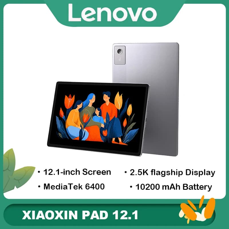 Lenovo Xiaoxin Pad 12.1 Tablet 2.5K Display 10200mAh Large Battery 4 Speakers For Study Entertainment