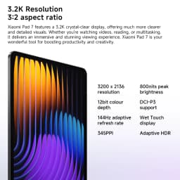 Xiaomi Pad 7 Global Version Mi Tablet Snapdragon 7+ Gen 3 3.2K 144Hz 3200×2136 Dispaly 8850mAh Battery 45W Turbo Charging