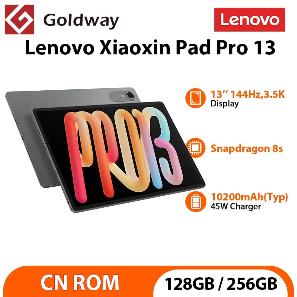 Lenovo Xiaoxin Pad Pro 13 2026 Snapdragon 8s Gen 4 144Hz 3.5K Display JBL Speaker 10200mAh Battery Android BT6.0 Tablet TB376FC