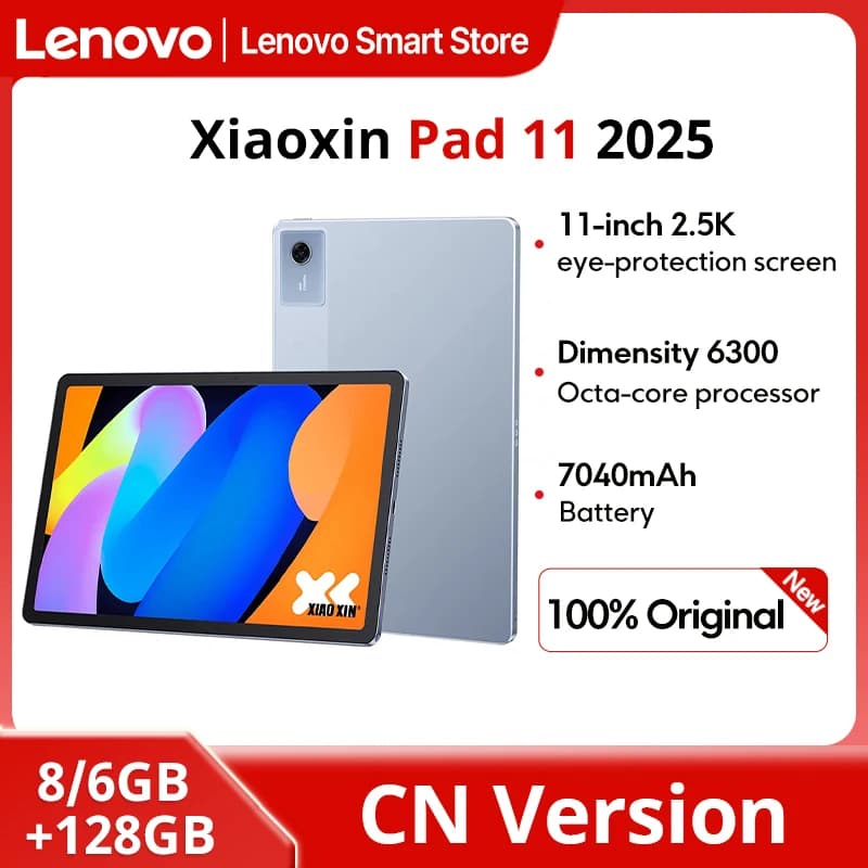 Original Lenovo Xiaoxin Pad 11 2025 Tablet 11" 2.5K Screen MediaTek Dimensity 6300 CN Version7040mAh WIFI Android Tab PC Pad