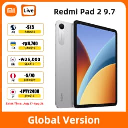 Xiaomi Redmi Pad 2 9.7 Global Version 120Hz 2048 X 1280 Display Snapdragon 6s 4G Gen 2 7600mAh Massive Battery 18W Fast Charging