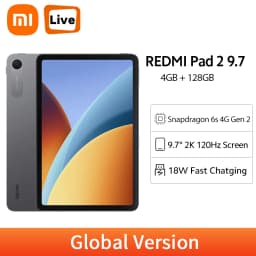 Xiaomi Redmi Pad 2 9.7 Global Version 120Hz 2048 X 1280 Display Snapdragon 6s 4G Gen 2 7600mAh Massive Battery 18W Fast Charging