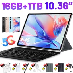 16MP 32MP Dual Camera 2025 5G Tablet 10.36 Inch Android13.0 16GB 1TB 20000mAh WiFi Bluetooth Dual SIM GPS With Keyboard