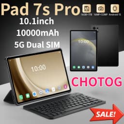 CHOTOG NEW Pad 7s Pro 5G Dual SIM Card Tab PC 10.1HD Screen Tablet 22GB+2TB Children's Tablet Android 15 10000mAh Tab Global Version Tablets