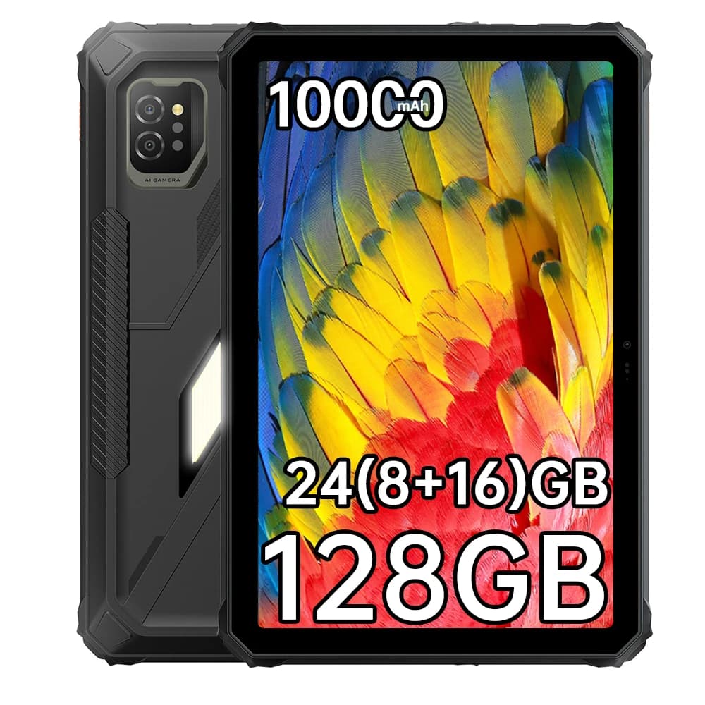 BlackView Active 7 11'' Rugged Tablet [charger not included]Android 15 24GB(8GB+16GB)+128GB Night Version IPS 10000mAh 45W NFC