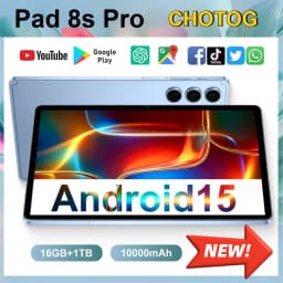 CHOTOG Pad 8s Pro Tablet Android 5G Tablets 10.1 Inch HD Tablet PC 10000mah Battery Global Version 5G Dual SIM GPS Face Recognition Bluetooth for Kids Tabs with keyboard