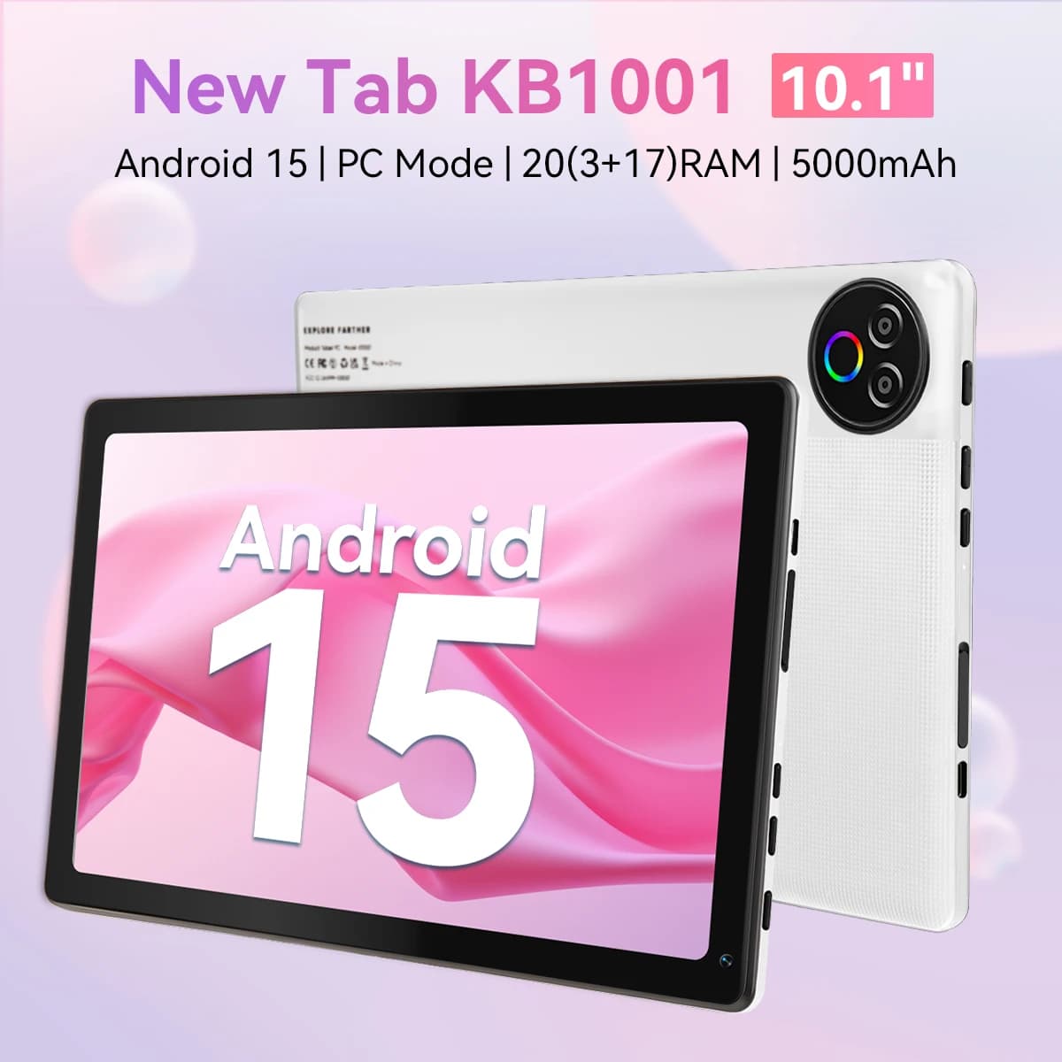 10.1 Inch Ultra Thin Tablet PC Android 15 A333 Five Core 20GB Virtual RAM 64GB ROM 1280*800 HD Screen 5000mAh WIFI Office Learning Tablet Only Tablet No Accessories