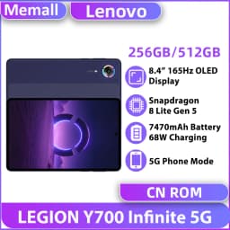 Lenovo Legion Y700 Infinite 5G Phone Mode Tablets Snapdragon 8 Elite Gen 5 8.4" 165Hz Display Android 16 7470mAh Battery